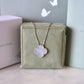 Van Cleef Arpels VCA White Mother of Pearl Magic Alhambra Pendant Necklace 18KT White Gold