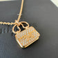 HERMES Amulettes Constance Pendant 18KT Rose Gold and Diamonds Necklace