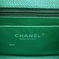 CHANEL Green Caviar Classic Quilted Rectangular Mini Flap Bag Ruthenium Hardware