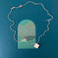 Van Cleef Arpels VCA White Mother of Pearl 18KT White Gold Vintage Alhambra Pendant Necklace