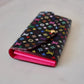 LOUIS VUITTON LV Black Murakami Multicolour Sarah Wallet Gold Hardware