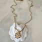 CHANEL 20K Round Pearl Crystal Black White CC Adjustable Necklace Gold Hardware