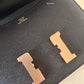 HERMES Constance Mini 18 Noir Black Epsom Rose Gold Hardware W Stamp
