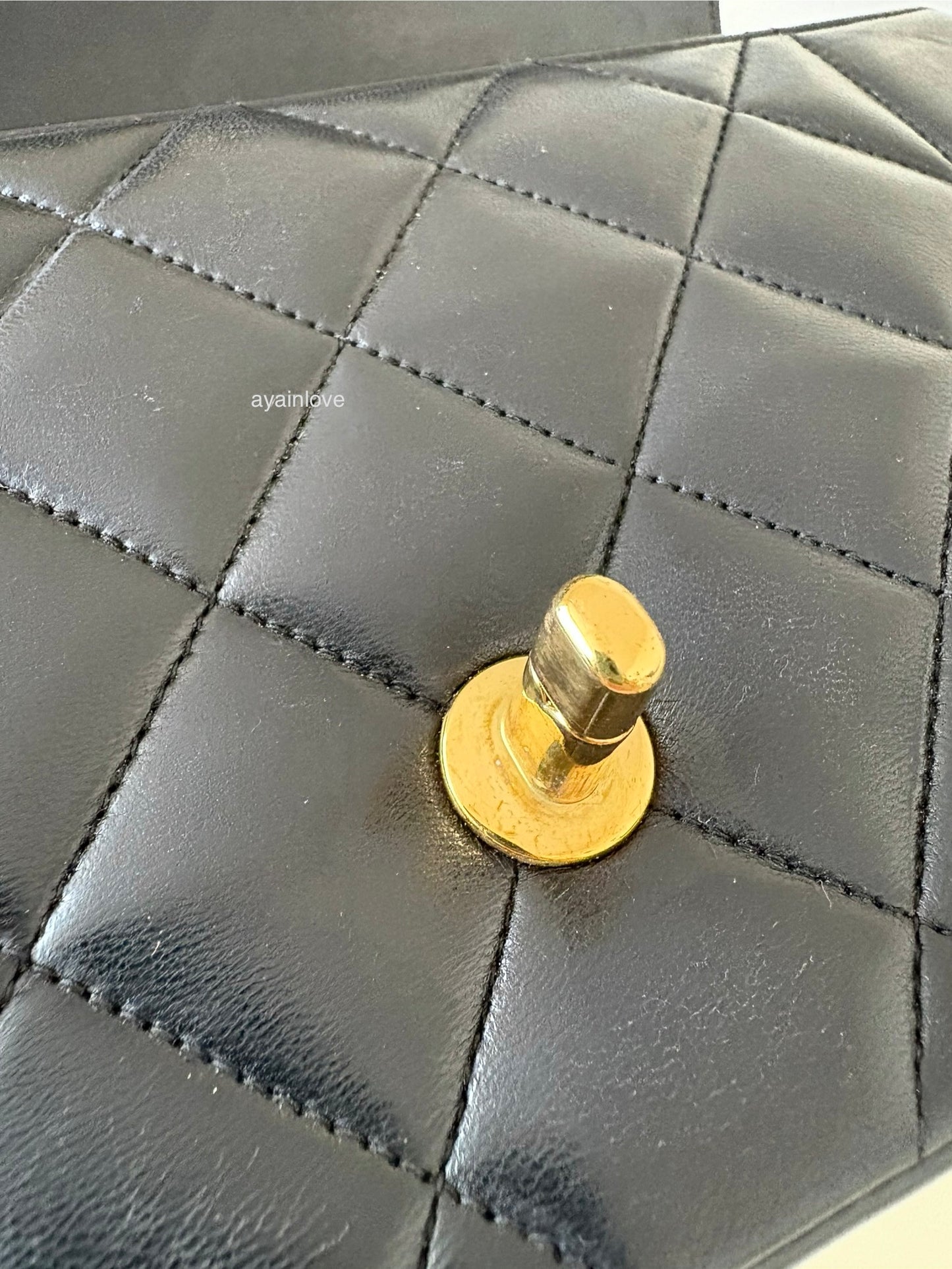 CHANEL Vintage Black Quilted Lambskin Small Diana Flap Bag 24KT Gold Plated Hardware Series 3