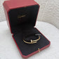 CARTIER 18KT Yellow Gold Full Size Classic JUC Juste Un Clou Diamonds Bracelet Size 17