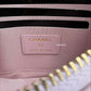CHANEL 21S Pink Lilac Rose Clair 19 Phone Pouch Card Holder Gold Hardware