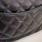 CHANEL Black Classic Quilted Square Mini Flap Bag Silver Hardware