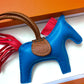 HERMES Rodeo PM Tricolour Blue Zanzibar/Rose Texas/Gold Bag Charm