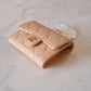 CHANEL Classic Beige Clair Caviar Small Snap Card Holder Gold Hardware