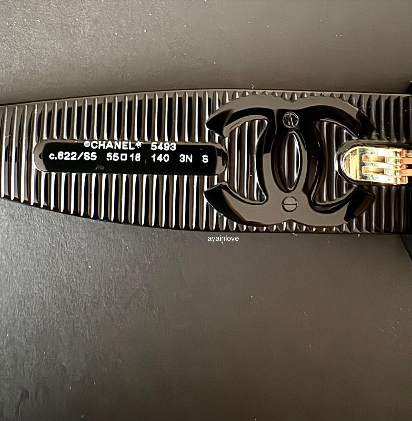 CHANEL Pillow Black CC Logo Hardware Rectangle Sunglasses