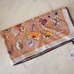 HERMES Double Face Silk 90 Caracteristick Multicolour Beige Dore/Orange Scarf Shawl