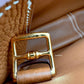 HERMES Halzan 31 Gold Clemence Gold Hardware D Stamp