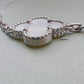 Van Cleef Arpels VCA 5 Motifs Bracelet White Mother of Pearl 18KT White Gold Vintage Alhambra