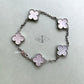 Van Cleef Arpels VCA 5 Motifs Bracelet White Mother of Pearl 18KT White Gold Vintage Alhambra