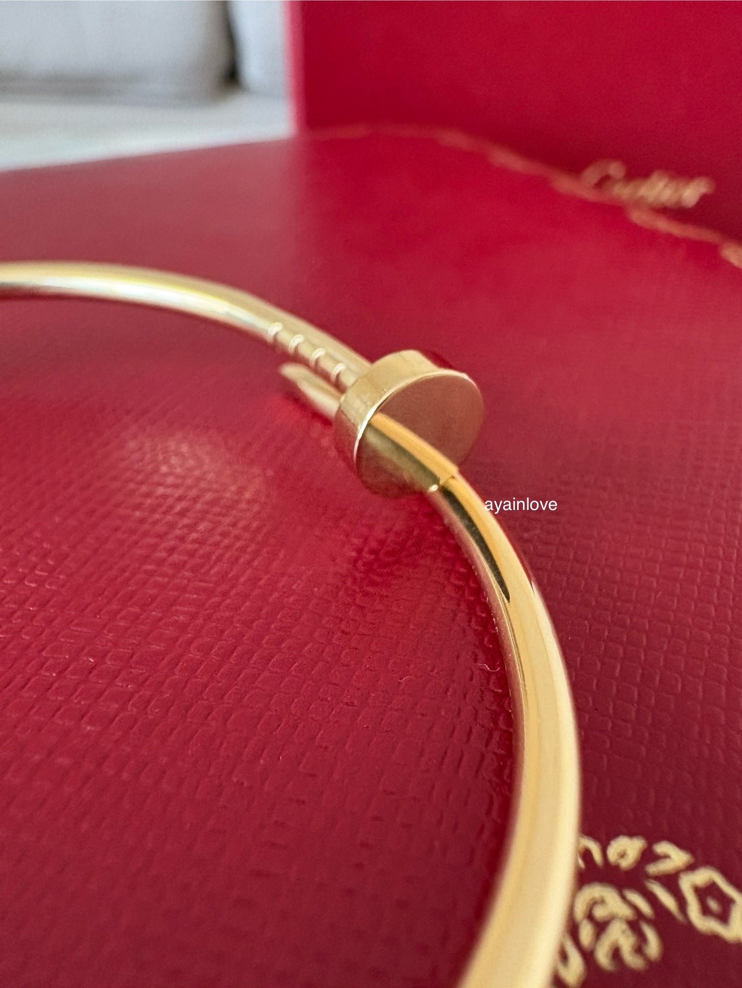 CARTIER 18KT Yellow Gold Small JUC Juste Un Clou Bracelet Size 15