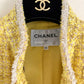 CHANEL 20P Yellow Fantasy Tweed Jacket Size 34FR