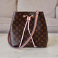 LOUIS VUITTON LV NeoNoe MM Pink Monogram Bucket Bag Gold Hardware