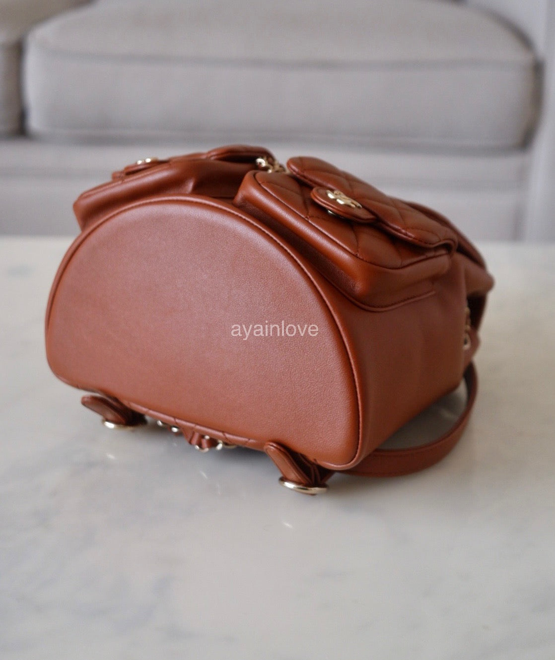 chanel mini backpack siambrandname CHANEL Mini Duma Dark Brown Drawstring Double Pocket Backpack Microchi – AYAINLOVE CURATED LUXURIES