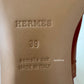 HERMES Naturel Brown Calfskin Neo Ankle Kelly Boots Shoes Palladium Hardware Size 39