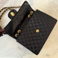 CHANEL Vintage Black Quilted Maxi XL Jumbo Classic Single Flap Oversized CC Bag 24KT Gold Plated Hardware Series 3