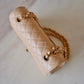 CHANEL Beige Clair Caviar Small Classic Flap Bag Gold Hardware