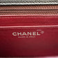 CHANEL 17B Black Caviar (Burgundy Interior) Quilted Square Mini Flap Bag Silver Hardware