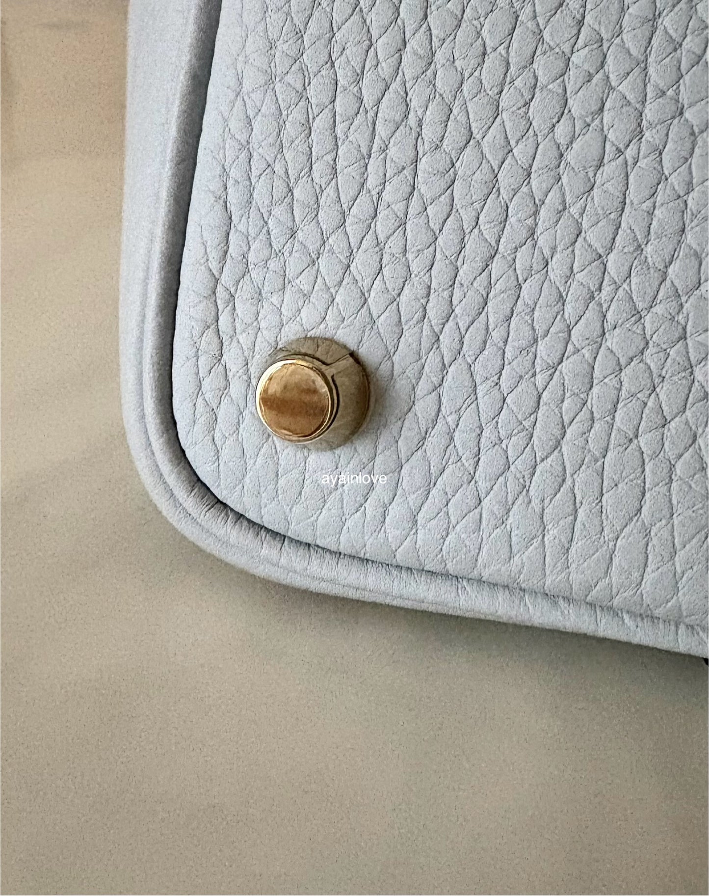 HERMES Picotin 18 Bleu Pale Taurillion Clemence Gold Hardware B Stamp