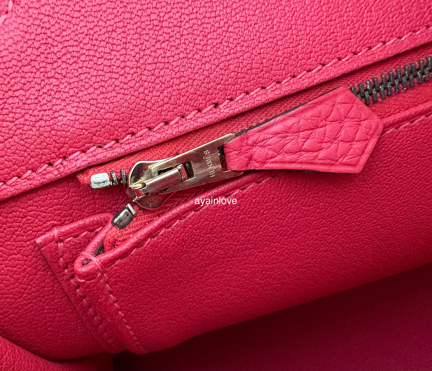 HERMES Birkin 35 Togo Rouge Pivoine Gold Hardware R Stamp
