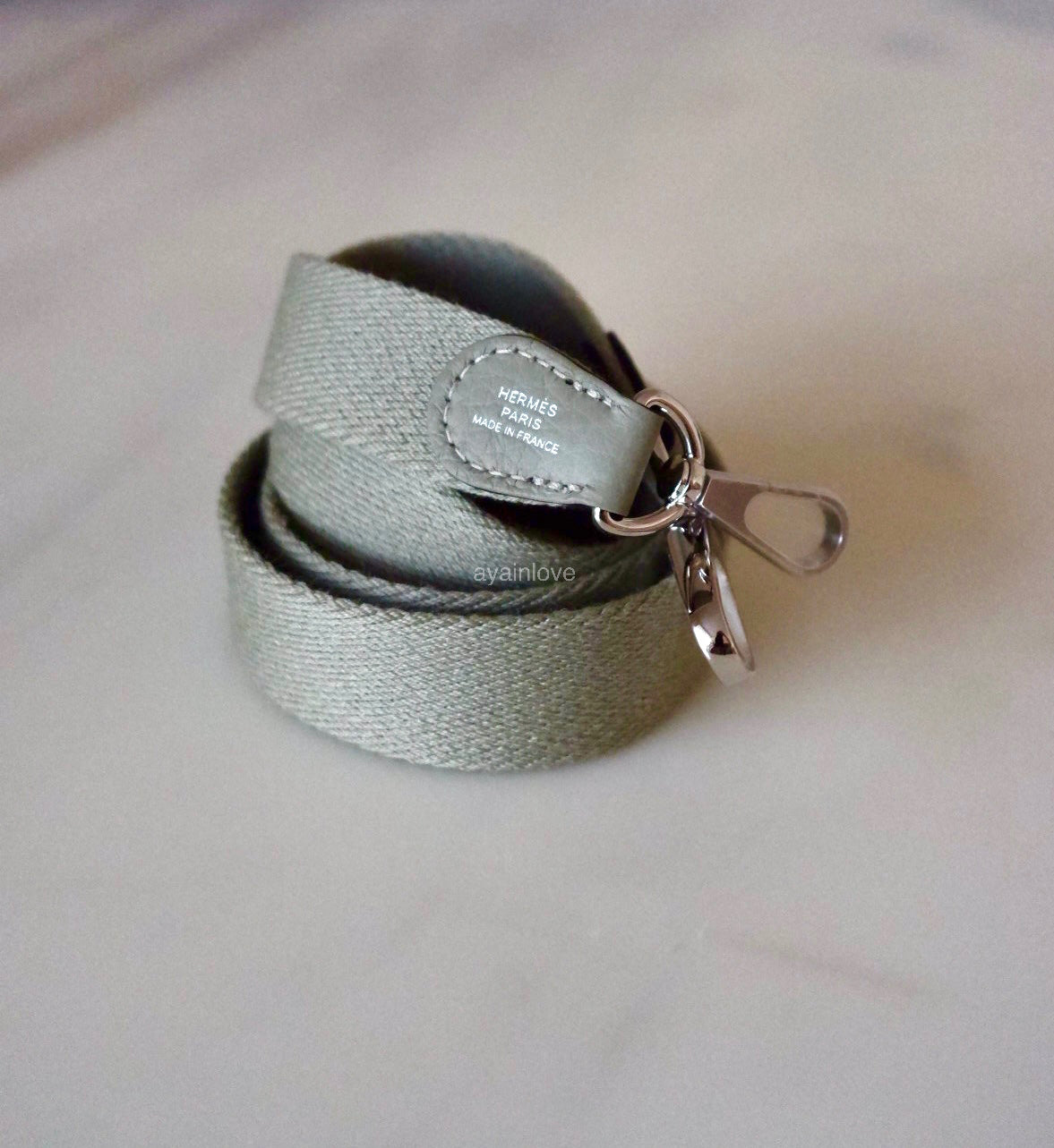 HERMES Mini Evelyne TPM 16 Amazone Sauge Green Clemence Palladium Hardware K Stamp