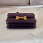 HERMES Constance Mini 18 Amethyst Purple Matte Alligator Leather Gold Hardware Y Stamp