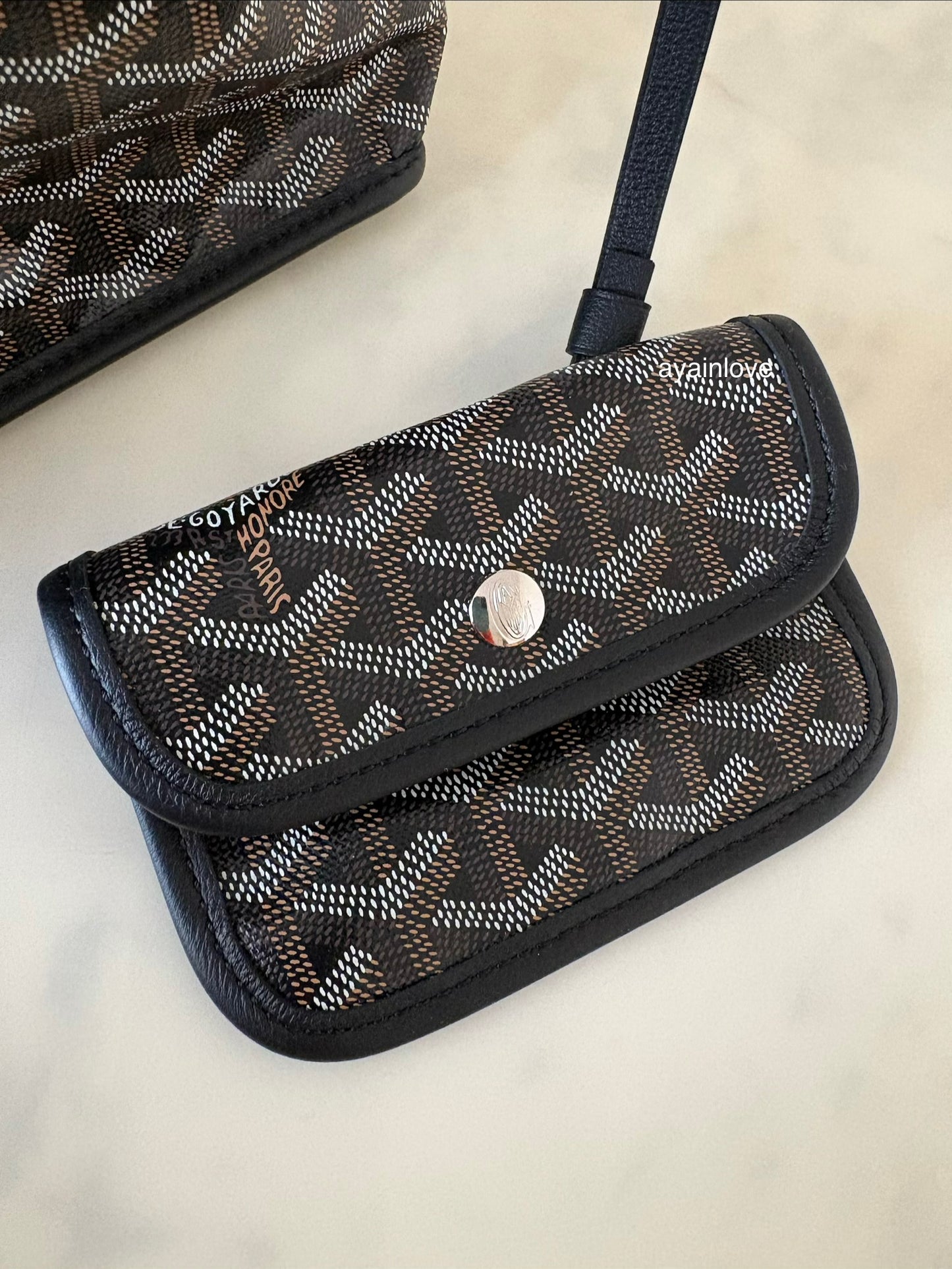 GOYARD Anjou Mini Goyardline Canvas/Calfskin Reversible Tote Bag