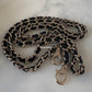 CHANEL Black Caviar Top Handle Flat Vanity on Chain Light Gold Hardware