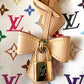 LOUIS VUITTON LV x TM White Multicolour Murakami Speedy 25 Gold Hardware