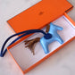 HERMES Rodeo PM Tricolour Bleu Celeste/Kraft/Bleu De Malte Bag Charm