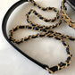 CHANEL 23S Black Lambskin Pick Me Up Quilted Vanity Case Camera Bag Gold Hardware