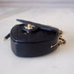CHANEL 22S Black CC in Love Heart Small Cross-Body Bag Light Gold Hardware