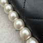 CHANEL 19S Chic Pearl Black Goatskin Flap Bag Gold Hardware