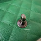 CHANEL Green Caviar Classic Quilted Rectangular Mini Flap Bag Ruthenium Hardware