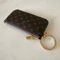 LV LOUIS VUITTON Monogram Phone-Card-Key Holder Gold Hardware
