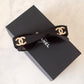 CHANEL Pillow Black CC Logo Hardware Rectangle Sunglasses