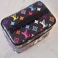 LOUIS VUITTON LV x TM Black Multicolour Murakami Rainbow Nice Mini Bag