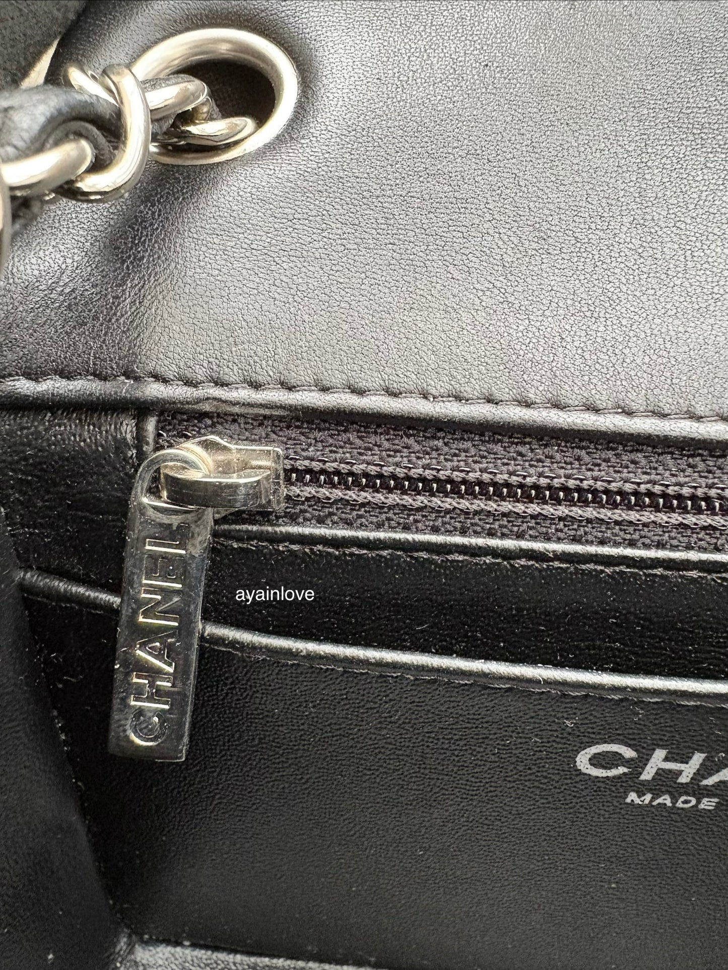 CHANEL Black Classic Quilted Square Mini Flap Bag Silver Hardware