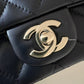 CHANEL 24K Black Lambskin Classic Rectangular Extra Mini 18cm Flap Light Gold Hardware