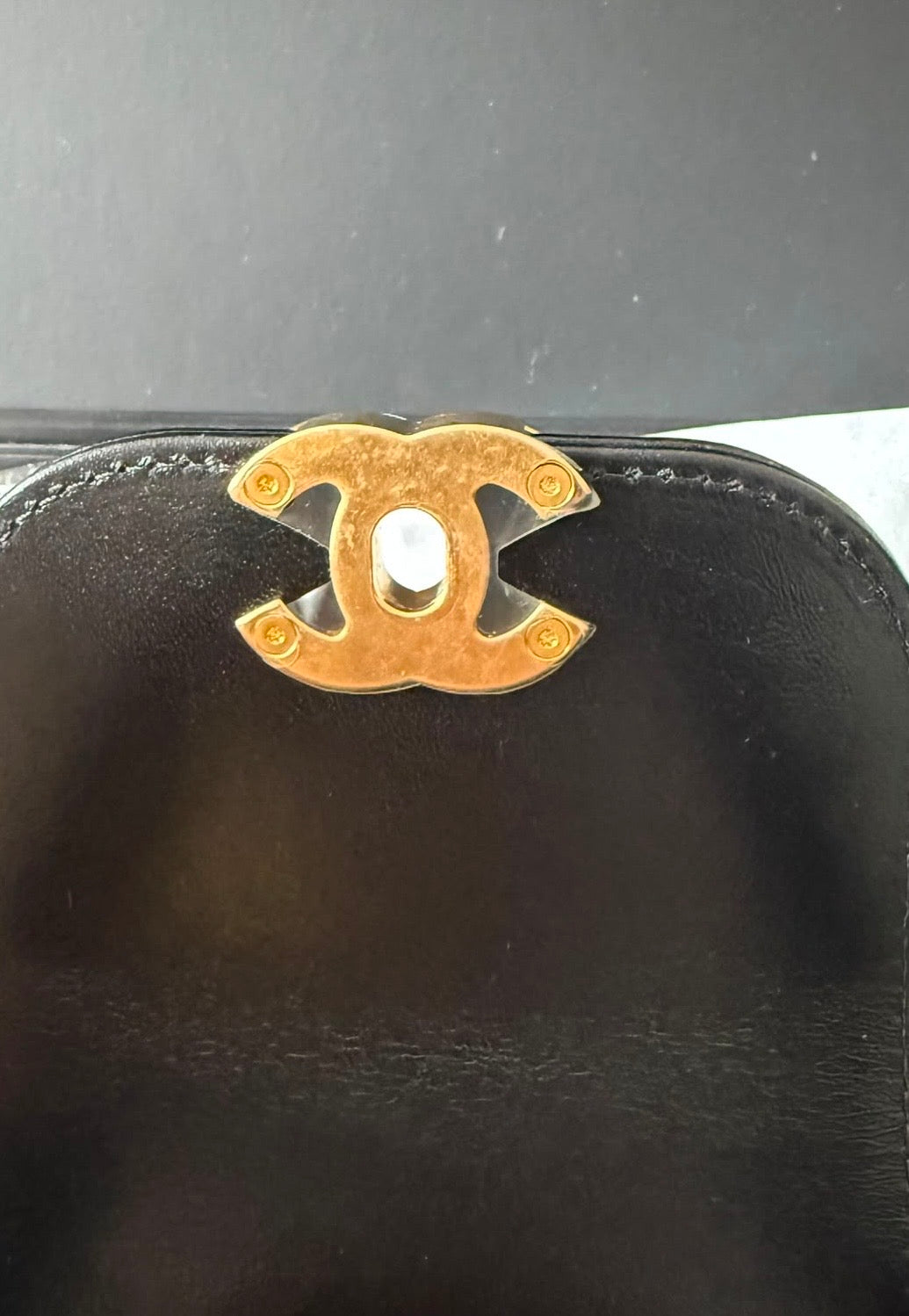 CHANEL Black Calfskin Mini Kelly 19cm Shopping Bag Gold Hardware