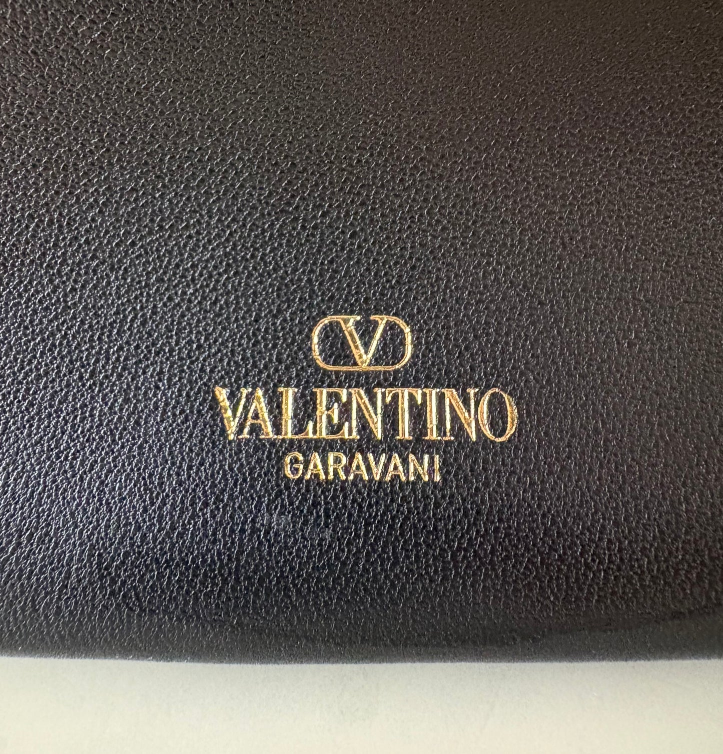 VALENTINO Vlogo Black Moon Zip Up Mini Hobo Bag Gold Hardware