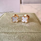 VAN CLEEF ARPELS VCA 18KT Yellow Gold White MOP Mother of Pearl Sweet Alhambra Earrings