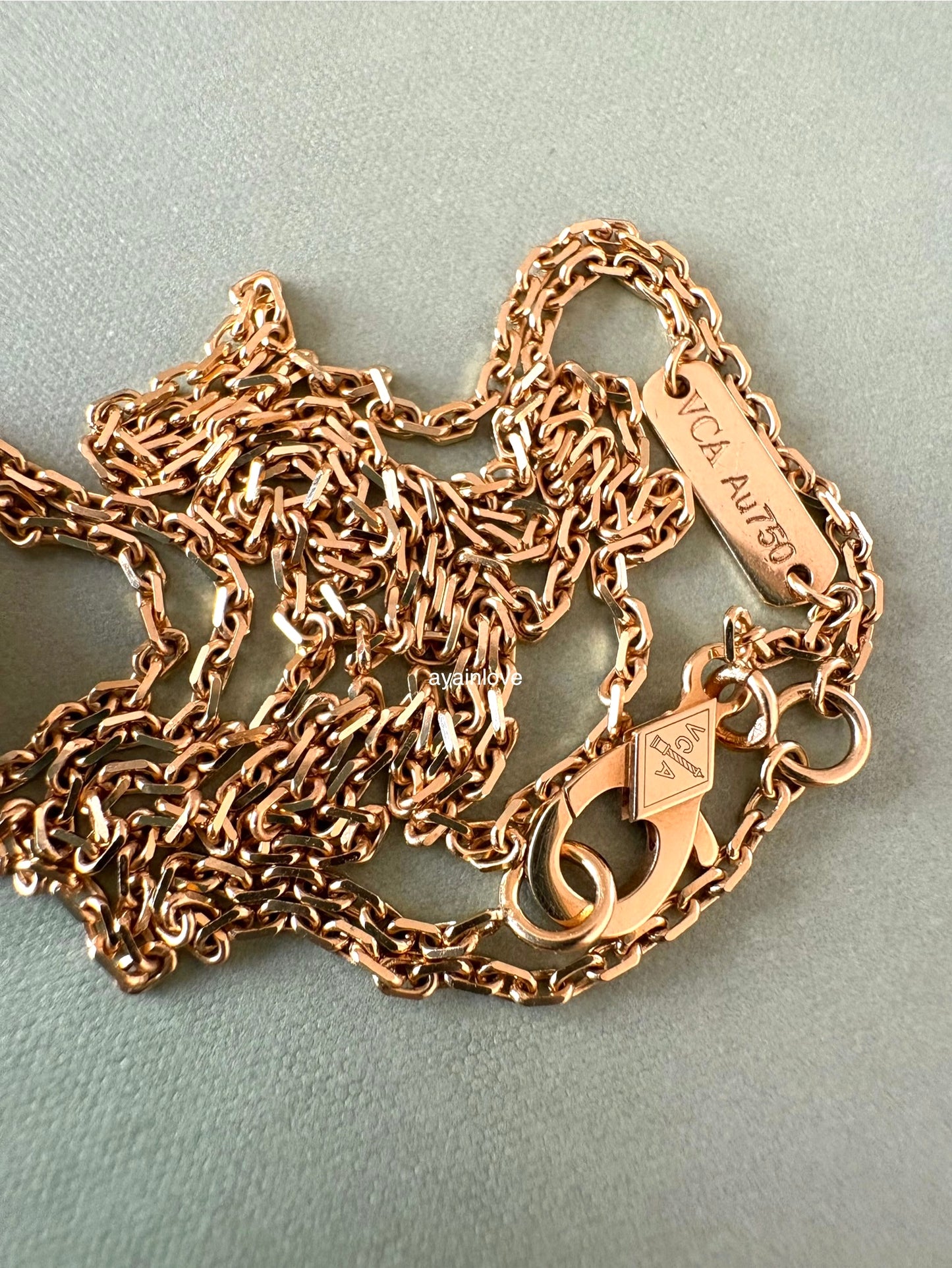 VAN CLEEF ARPELS VCA 18KT Yellow Gold Guilloche Vintage Alhambra Pendant Necklace