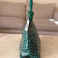 GOYARD Green Goyardine Hobo Boheme PM Bag with Blue Heart Stamp