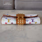 LOUIS VUITTON Courtney White Multicolour Murakami Clutch Bag Gold Hardware