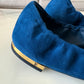 LOUIS VUITTON Blue Pompom Velvet Calfskin Flirty Ballet Flat Sz 38